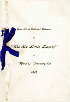 Invitation for the First Official Dinner of The Six Little Lambs